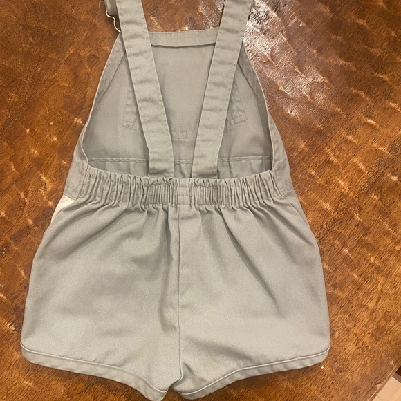Vintage OshKosh B'Gosh Infant Shorts Overalls Gray Red Blue Size: 4T - Picture 2 of 5